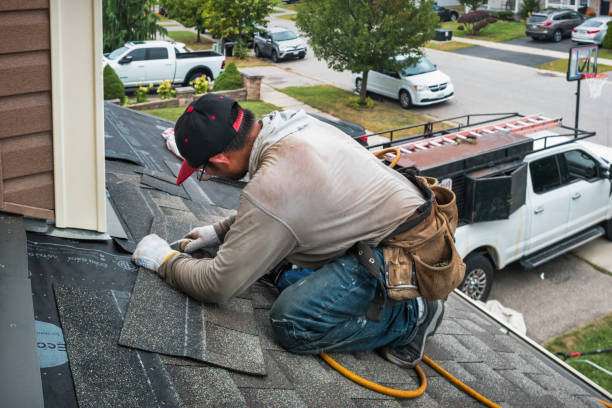 Professional Roofing technician working in Dry Branch, GA
